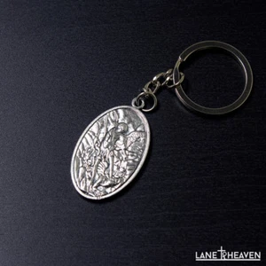 Schlüsselanhänger St. Michael und der Schutzengel Medaille Charm 4" L - Bild 1 von 2