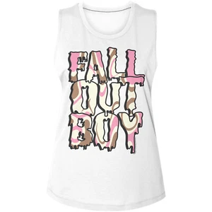 Fall Out Boy Neapolitan Icecream Logo FOB Women's Muscle Tank Rock Merch - Picture 1 of 3