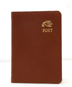 Post Miniaturen Mini Notizbuch 3x4" linierte Seiten Ledereinband 160 Seiten hellbraun - Bild 1 von 6