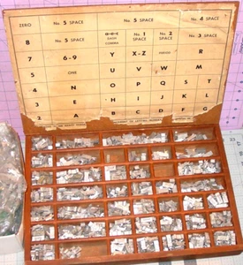 Vintage Typ Set erhaben fett Schild Markierung Namensschild Buchstaben Schatten Box Lot USA - Bild 1 von 22