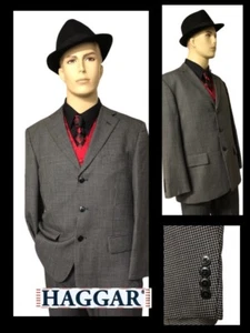 Haggar NEU Herren schwarz weiß kariert 40 S leichter Blazer Sport Mantel 38246 - Bild 1 von 10