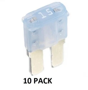 PACK DE 10 - FUSIBLES MICRO 2 CUCHILLAS - FUSIBLES ULTRA MINI AUTOMOTRICES DE 15 AMPERIOS #ATRM15-10PK - Imagen 1 de 2