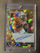 2021 Panini Prizm Draft Picks JOSH PALMER Gold Ice RC Auto #DPA-JOP CHARGERS