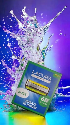 Lacura Men Herren Ersatz Klingen 6 fach system 3 er pack