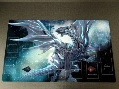 WVICM WVICM Duel Playmat Blue-Eyes White Dragon CCG TCG Mat Card Game Mat - Image 1 of 4