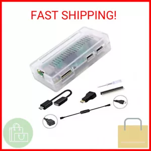 GeeekPi Pi Zero 2 W Case/Zero W Case, 7 in 1 Basic Starter Kit with 20Pin GPIO H - Picture 1 of 2