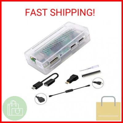 GeeekPi Pi Zero 2 W Case/Zero W Case, 7 in 1 Basic Starter Kit with 20Pin GPIO H - Image 1 of 2