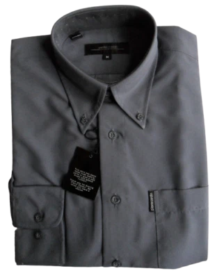 Pierre Cardin Shirt Long Sleeve with Pocket Grey Cotton Blend Men's Button Down - Image 1 of 4