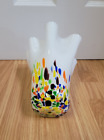 Handmade Poland Glass Vase 9"