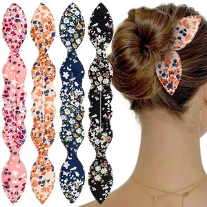 4 Pcs Bun Maker Donut Hair Bun Twister Hair Clips French Twist Hair Maker - Picture 1 of 7