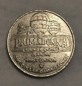 1990 Primadonna Resort Nevada Casino $1 Slot Gaming Token Coin 1st Edition - Picture 1 of 2