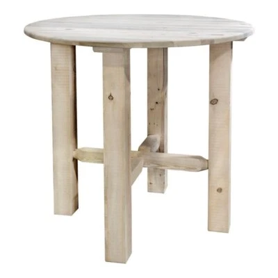 Mesa de bistró de madera hecha a mano Montana Woodworks Homestead en natural Foto 1 de 4