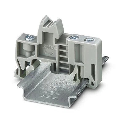 10pcs PHOENIX E/UK 1201442 End Bracket For DIN rail NS 32 or NS 35 Gray New ✦Kd - Image 1 of 4