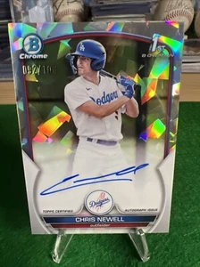 Chris Newell First Bowman Atomic Auto/100 LA Dodgers - Imagen 1 de 2