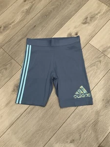 NUEVOS CON ETIQUETAS ADIDAS 3 RAYAS Mujer Pantalones Cortos de Bicicleta Caminar Todo Fitness En Azul Alterado Talla LG - Imagen 1 de 8