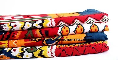 100% Tela de Algodón Indio Decorativo Manualidades Rojo Ikat Impreso Costura Por - Imagen 1 de 3