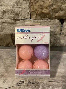 Wilson 6 Pack Golf Balls Breast Cancer Awareness Soft Clear Cover Pink & Purple - Picture 1 of 2