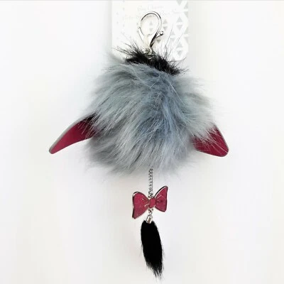 Disney Eeyore Gris Difuso Pom Pom Bolso Dije con Cierre de Garra de Langosta Winnie The Pooh Foto 1 de 3