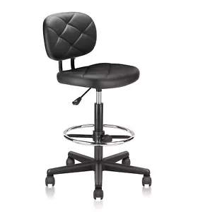 Hydraulic Rolling Swivel Stool Salon Spa Tattoo Chair Height Footrest Adjustable - Picture 1 of 9