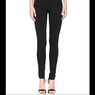 Leggings ajustados al cuerpo Helmut Lang negros reflectantes detalle de puntada en contraste talla TP/T-XS Foto 1 de 4