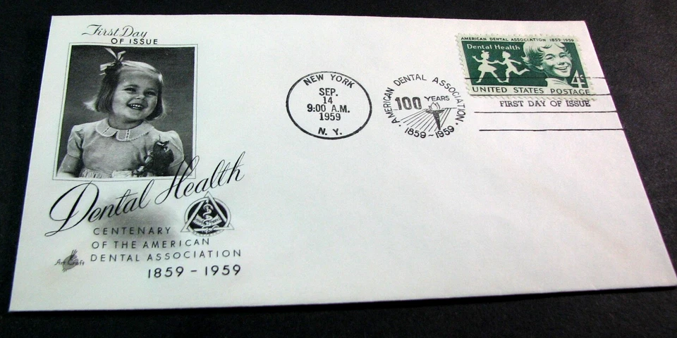 US Stamp FDC Scott# 1135 Dental Health 1959 Used PL57 - Image 1 of 1