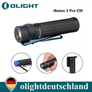 Linterna LED Olight Baton 3 Pro 1500 lúmenes linterna recargable - negra - Imagen 1 de 19
