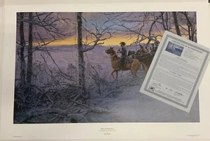 Signed, Mort Kunstler, While The Enemy Rests, COA+Orig Env, 1767/2500 MINT NF - Picture 1 of 12