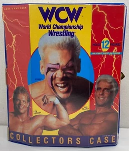 Vintage 1991 WCW Wrestling Figure Collectors Carrying Case w/ 2 Trays WWF TARA - Picture 1 of 18