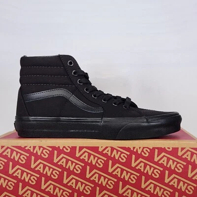 Size 5.5 Men / 7 Wom WIDE - VANS Sk8-Hi WIDE - Canvas - Black / Black - Image 1 of 4