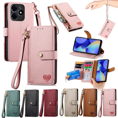 Funda tipo billetera de cuero Love para teléfono Motorola Edge 20 E20 G10 G86 E13 G 5G G15 G22 Foto 1 de 4