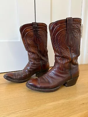 Lucchese San Antonio 2083 Brown Goat Leather Cowboy Western Boots Men’s 10.5 A - Image 1 of 4
