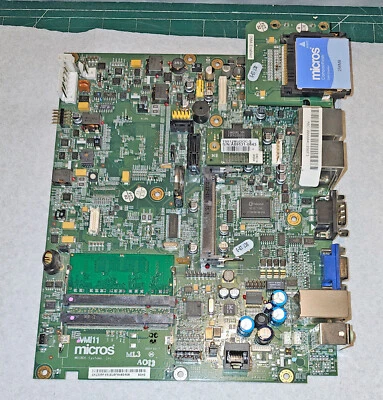 Micros System Board ABRF49-F, Intel Atom N450 CPU, Compact Flash 256MB - Tested - Image 1 of 4