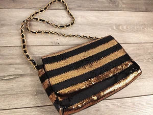 Carolina Herrera 212 VIP Glamorous Party Bag Sequin EVENING CLUTCH BAG - Picture 1 of 4