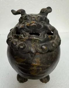 Vintage Foo Dog Cast Iron Incense Burner - Picture 1 of 10