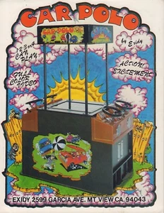 Publicidad de máquina arcade Car Polo Exidy Circa años 70 092717DBE - Imagen 1 de 1