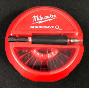 New Milwaukee Shockwave Impact Duty 22 Pc Screwdriver Bit Set Puck 48-32-4012 - Picture 1 of 6
