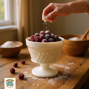 Anchor Hocking Vintage Harvest Grape Pattern Milk Glass Sherbet/Dessert Cup - Picture 1 of 11