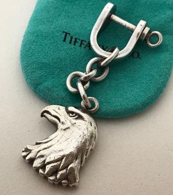 Tiffany & Co. Cabeza de Águila Grillete Llavero Llavero Plata Esterlina Japón [Usado] Foto 1 de 3