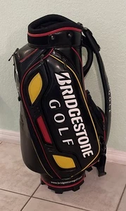 BRIDGESTONE GOLF B330 J715 Black/Red/Yellow Staff Golf Bag W Raincover Excel Con - Picture 1 of 13