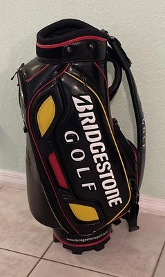 Bolsa de golf Bridgestone Golf B330 J715 negra/roja/amarilla con cubierta de lluvia excelente estado Foto 1 de 4