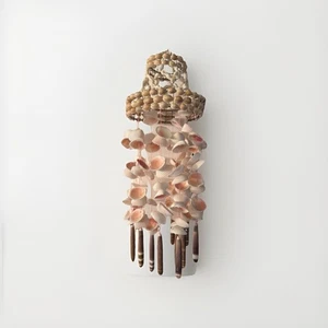 Carillon a vento vintage da appendere conchiglia mare Boho 17” MCM fatto a mano spiaggia mare - Foto 1 di 9