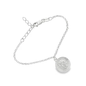 925 Silver St. Christopher Belcher Bracelet - 5.5" - 2.4g - Picture 1 of 4