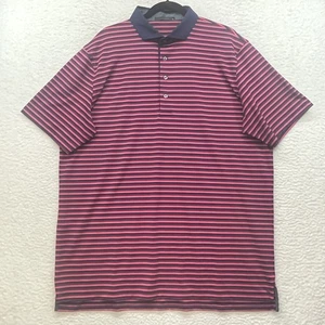 Greyson Poloshirt Herren XL Pink Navy Gestreift Höcker Golf Stretch Performance Neu mit Etikett - Bild 1 von 11