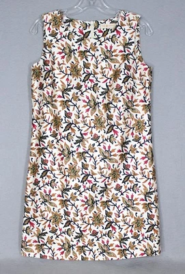 Vestido TORY BURCH Esmeralda Talla 2 Seda Multicolor Floral Vines Sin Mangas Foto 1 de 4