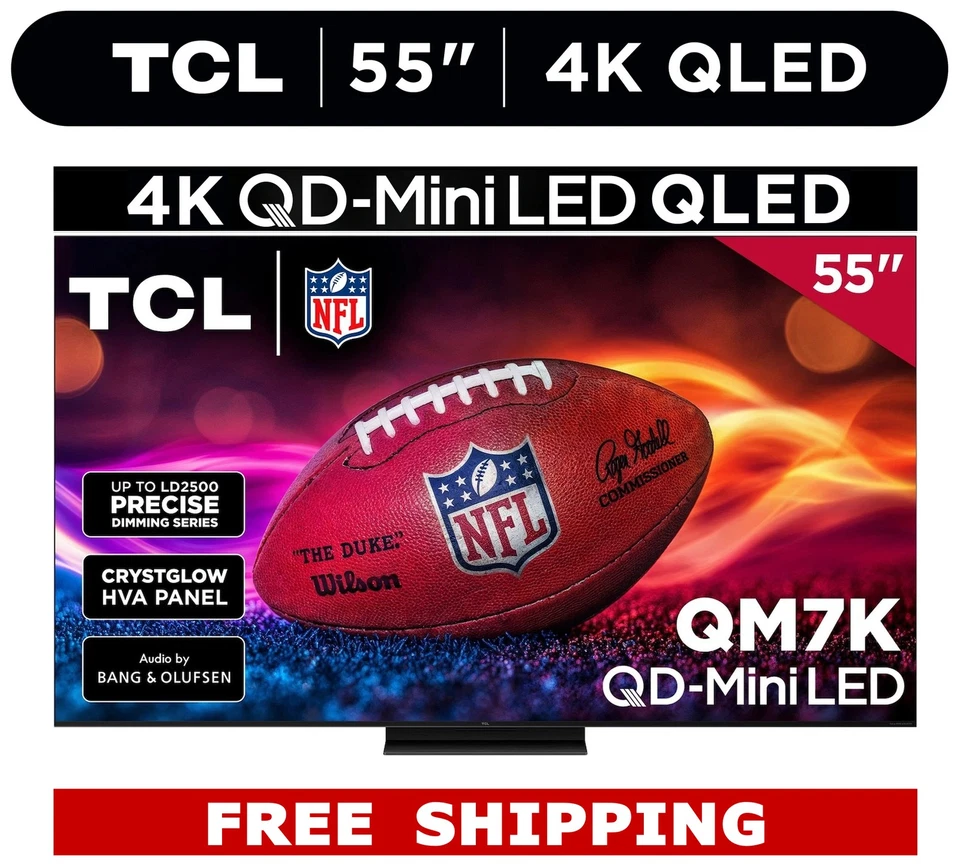 TCL 55" Class 4K (2160p) Smart QLED TV (55QM7K)