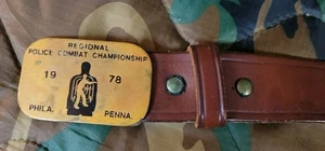1978 Regional Police Combat Champion Vintage Brlt Schnalle und Gürtel 46 Zoll - Bild 1 von 8