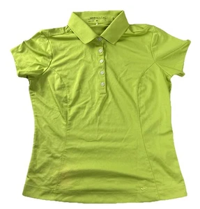 Nike Women’s Golf Shirt Size Small Lime Green Swoosh Logo Dri-Fit - Picture 1 of 7