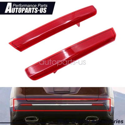 Par de molduras de lámpara reflectora de parachoques trasero izquierdo + derecho para Acura MDX 2010-2013 Foto 1 de 4