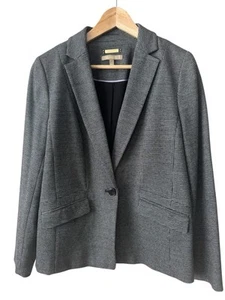 TALBOTS Blazer Jacket Tweed Womens Size 10 Gray Preppy Classic NWOT - Picture 1 of 13