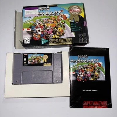 Super Mario Kart (Nintendo SNES ) CIB Complete with BOX, MANUAL, GAME - TESTED! - Image 1 of 4